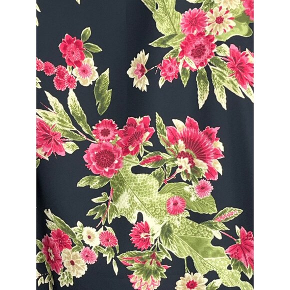 Emma James Skirt Maxi Black Floral Pencil Romantic Vintage Preppy Womens 8 - Picture 2 of 10